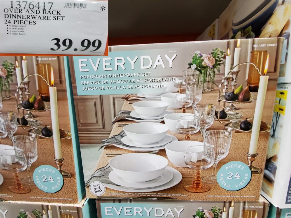 1376417 OVER AND BACK DINNERWARE SET 24 PIECES 39 99 Costco East Fan Blog