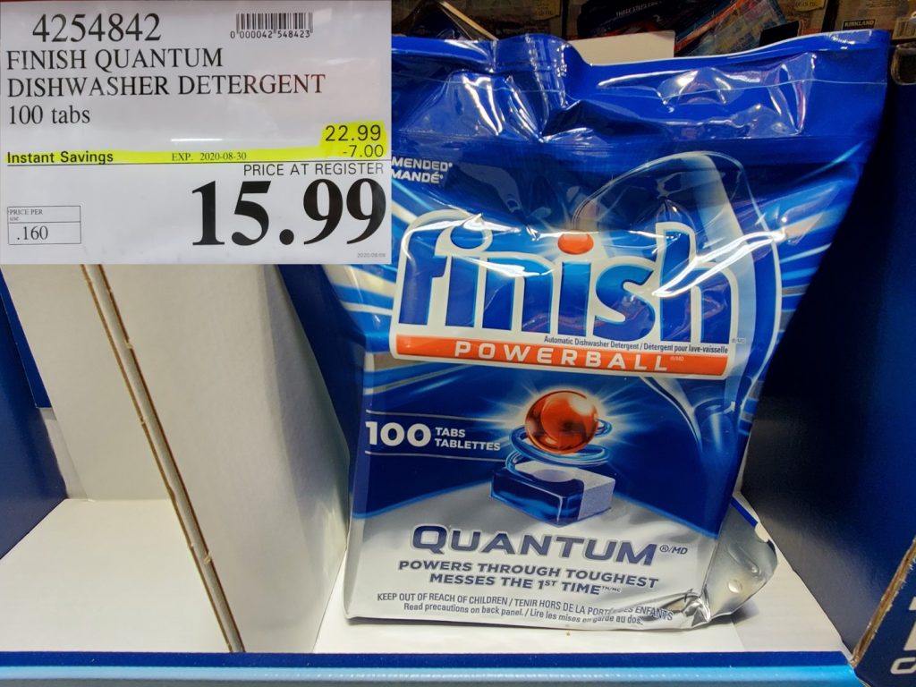 4254842 FINISH QUANTUM DISHWASHER DETERGENT 100 tabs 7 00 INSTANT SAVINGS EXPIRES ON 2020 08 30