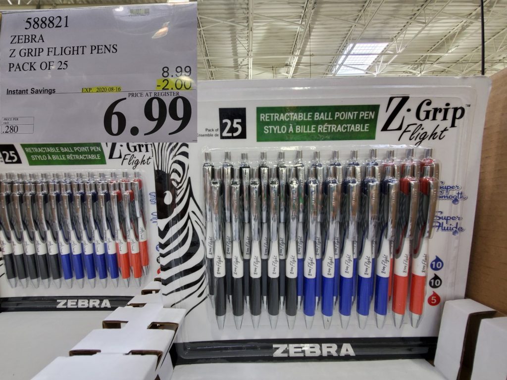 588821 ZEBRA Z GRIP FLIGHT PENS PACK OF 25 2 00 INSTANT SAVINGS EXPIRES