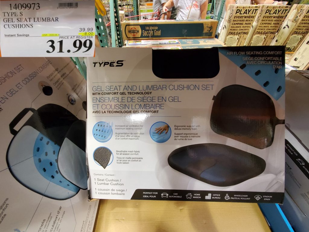 1409973 TYPE S GEL SEAT LUMBAR CUSHIONS 8 00 INSTANT SAVINGS EXPIRES ON