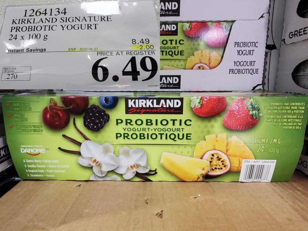 1264134 Kirkland Signature Probiotic Yogurt 24 X 100 G 2 00 Instant Savings Expires On 2020 08 1281