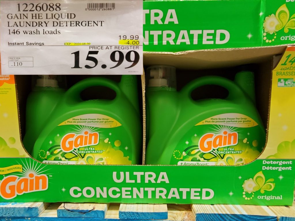 1226088 GAIN HE LIQUID LAUNDRY DETERGENT 146 wash loads 4 00 INSTANT