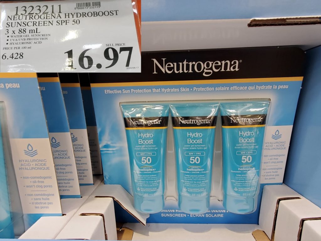 1323211 NEUTROGENA HYDROBOOST SUNSCREEN SPF 50 3 X 88 ML 16 97 Costco
