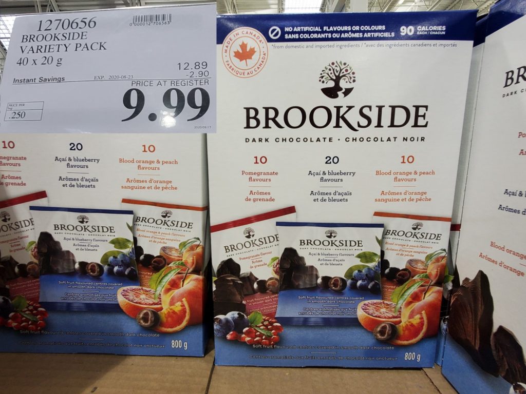 1270656 BROOKSIDE VARIETY PACK 40 x 20 g 2 90 INSTANT SAVINGS EXPIRES ...