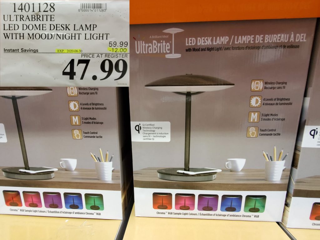 1401128 ULTRABRITE LED DOME DESK LAMP WITH MOOD NIGHT LIGHT 12 00