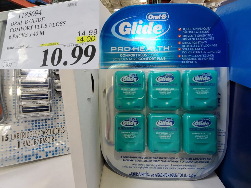 1185694 ORAL B GLIDE COMFORT PLUS FLOSS 6 PACKS X 40 M 4 00 INSTANT