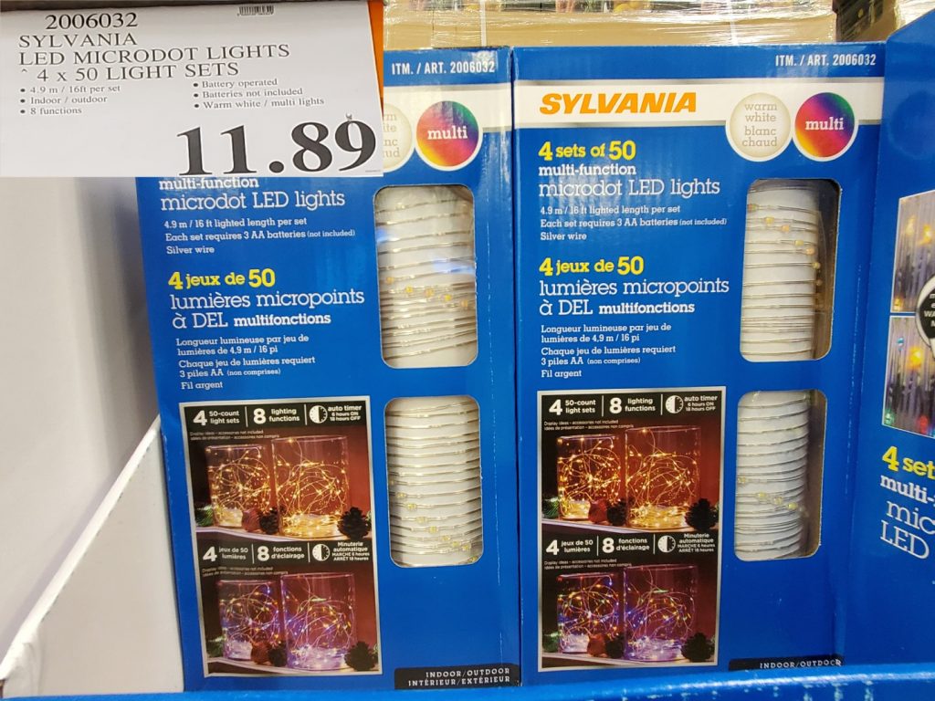 2006032 SYLVANIA LED MICRODOT LIGHTS 4 X 50 LIGHT SETS 11 89 Costco