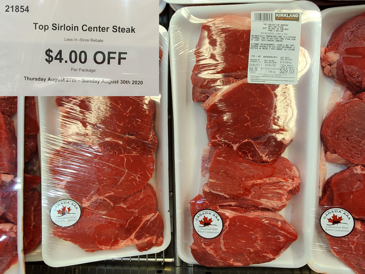 21854 Top Sirloin Center Steak 4 00 Instant Savings Expires On 2020 08