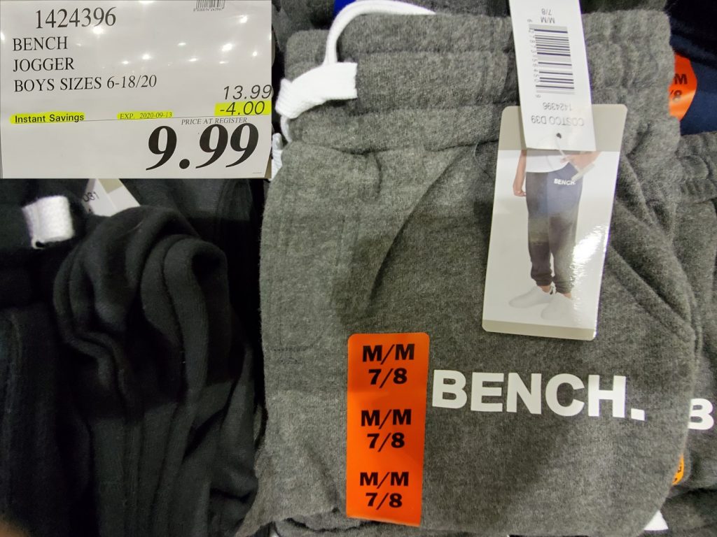 1424396 BENCH JOGGER BOYS SIZES 6 18 20 4 00 INSTANT SAVINGS EXPIRES ON