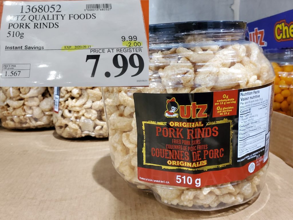 1368052 UTZ QUALITY FOODS PORK RINDS 510G 2 00 INSTANT SAVINGS EXPIRES