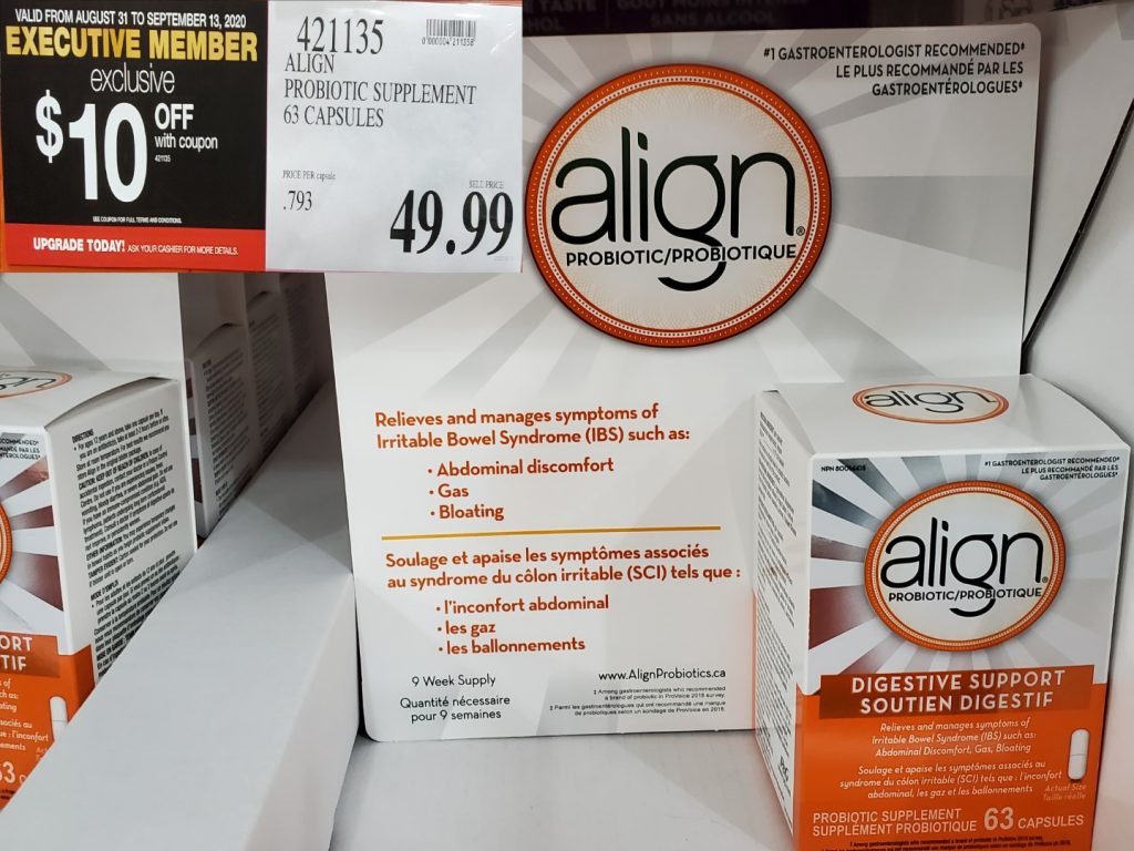 421135 ALIGN PROBIOTIC SUPPLEMENT 63 CAPSULES 49 99 Costco East Fan Blog