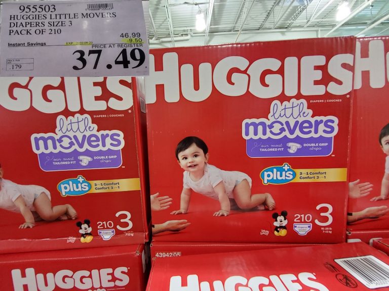 955503 HUGGIES LITTLE MOVERS DIAPERS SIZE 3 PACK OF 210 9 50 INSTANT