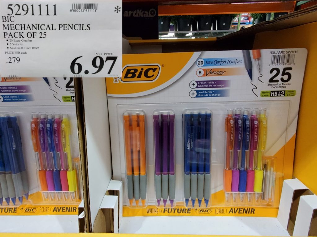 5291111 BIC MECHANICAL PENCILS PACK OF 25 6 97 Costco East Fan Blog
