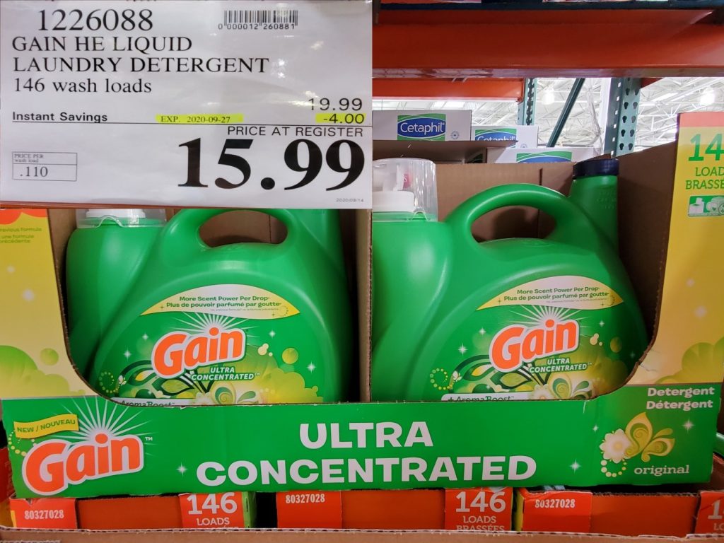 1226088 GAIN HE LIQUID LAUNDRY DETERGENT 146 wash loads 4 00 INSTANT