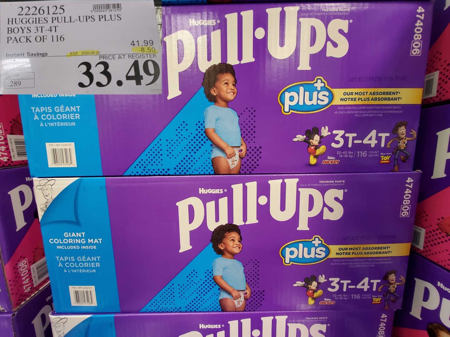 2226125 HUGGIES PULL UPS PLUS BOYS 3T 4T PACK OF 116 8 50 INSTANT
