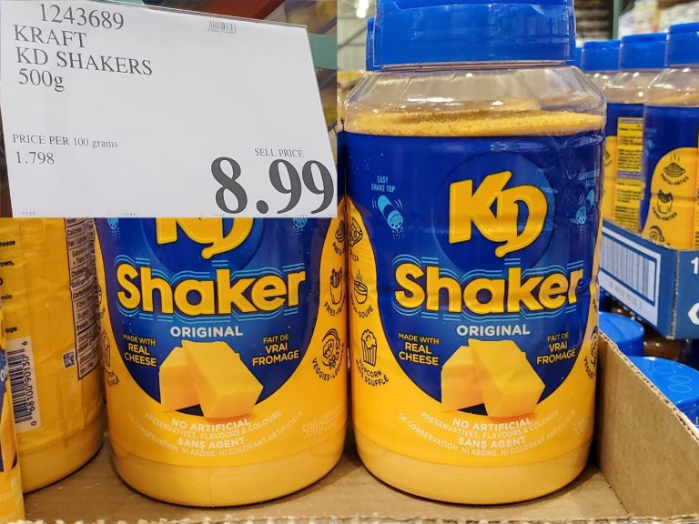 1243689 KRAFT KD SHAKERS 500G 8 99 Costco East Fan Blog