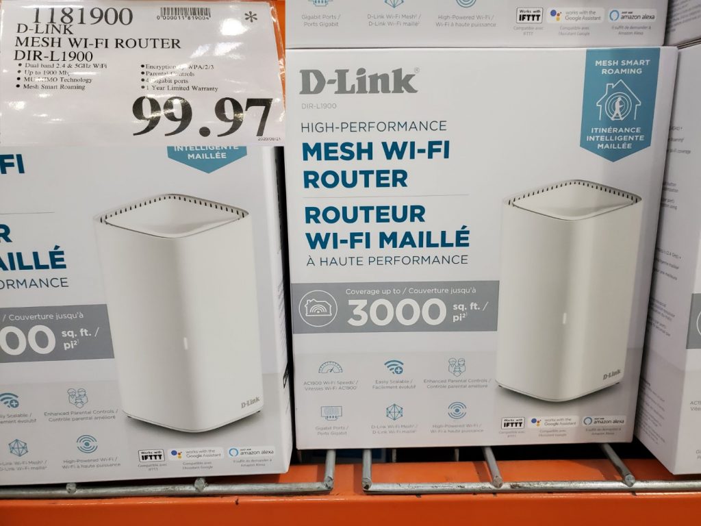 1181900 D LINK MESH WI FI ROUTER DIR L1900 99 97 Costco East Fan Blog