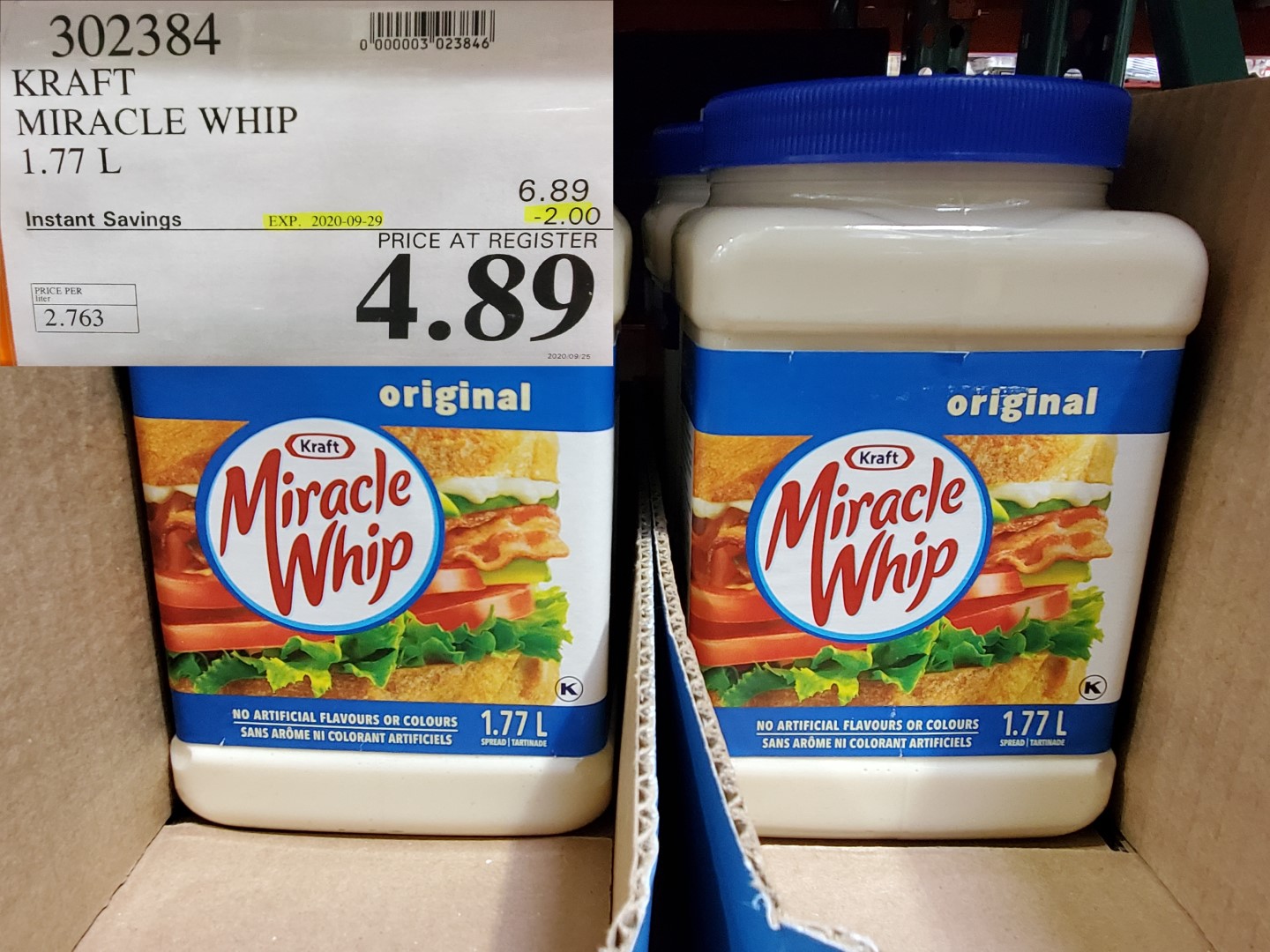 302384 KRAFT MIRACLE WHIP 1 77 L 2 00 INSTANT SAVINGS EXPIRES ON 2020 ...