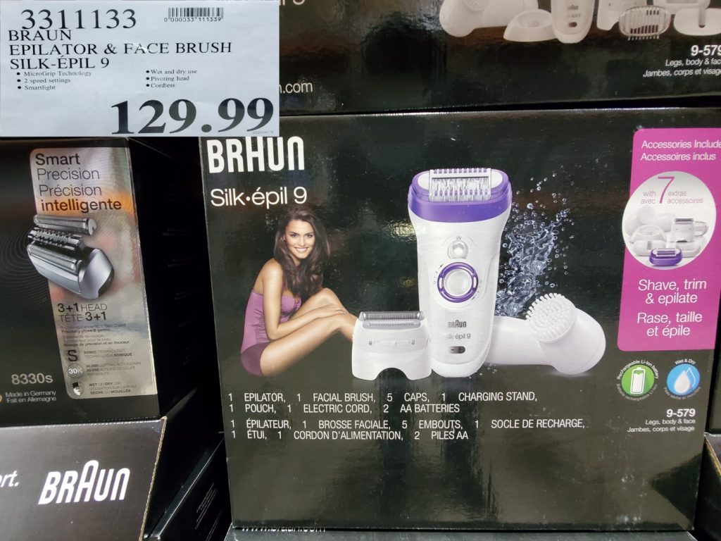 3311133 BRAUN EPILATOR FACE BRUSH SILK EPIL 9 129 99 - Costco East Fan Blog