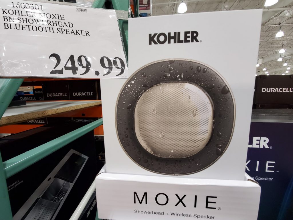 1600301 KOHLER MOXIE BN SHOWERHEAD BLUETOOTH SPEAKER 249 99 Costco