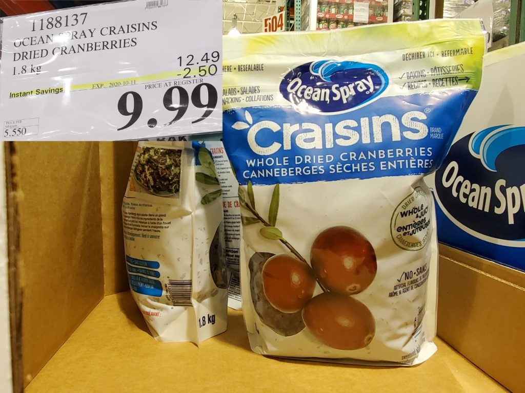 1188137 OCEAN SPRAY CRAISINS DRIED CRANBERRIES 1 8 KG 2 50 INSTANT