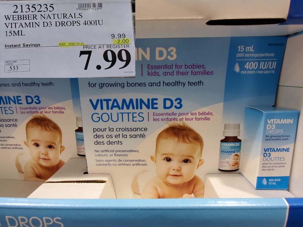 2135235 WEBBER NATURALS VITAMIN D3 DROPS 400IU 15ML 2 00 INSTANT