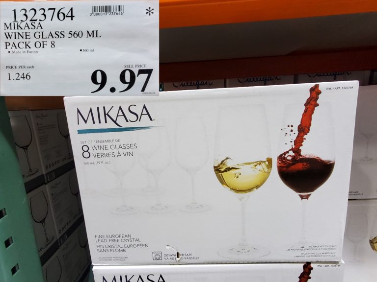 1323764 MIKASA WINE GLASS 560 ML PACK OF 8 9 97 Costco East Fan Blog