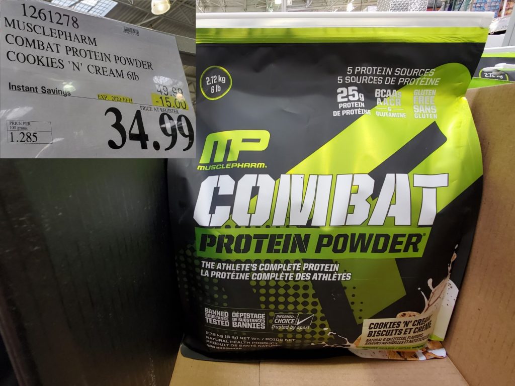 1261278 MUSCLEPHARM COMBAT PROTEIN POWDER COOKIES N CREAM 6LBS 15 00