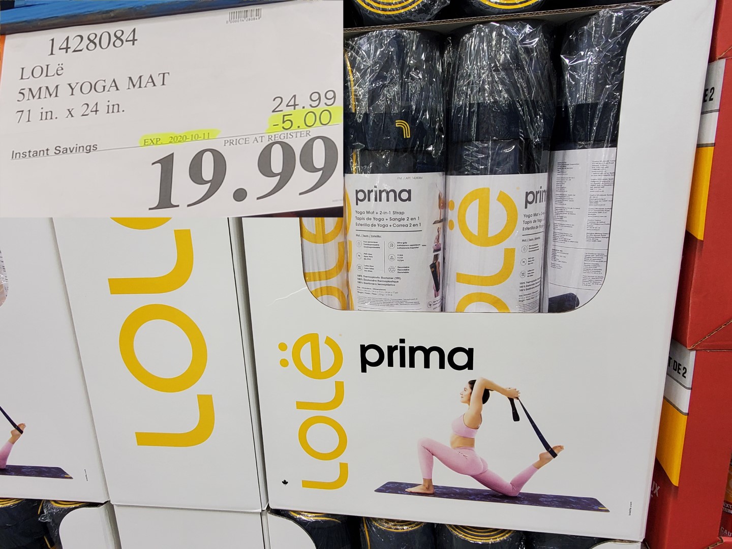 1428084 LOLE 5MM YOGA MAT 71 IN 24 IN 5 00 INSTANT SAVINGS EXPIRES ON 2020  10 11 19 99 - Costco East Fan Blog