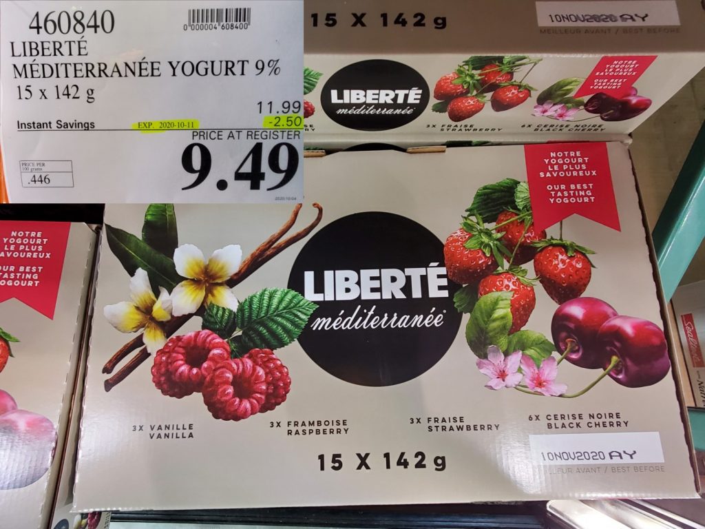 460840 LIBERTE MEDITERRANEE YOGURT 9 15 X 142 G 2 50 INSTANT SAVINGS