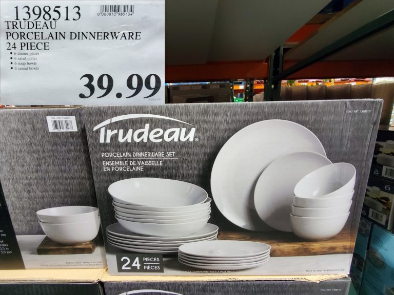 1398513 TRUDEAU PORCELAIN DINNERWARE 24 PIECE 39 99 Costco East Fan Blog