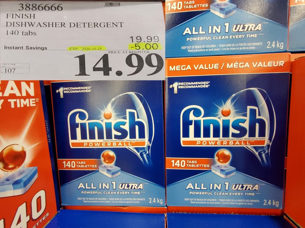 3886666 FINISH DISHWASHER DETERGENT 140 tabs 5 00 INSTANT SAVINGS
