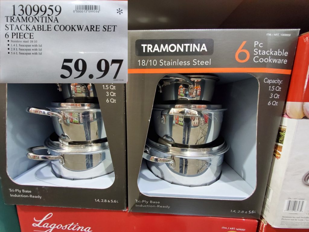 1309959 TRAMONTINA STACKABLE COOKWARE SET 6 PIECE 59 97 Costco East