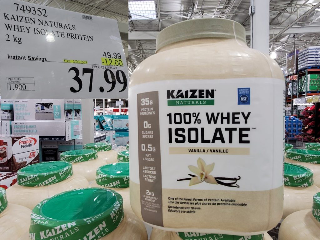749352 KAIZEN NATURALS WHEY ISOLATE PROTEIN 2 KG 12 00 INSTANT SAVINGS