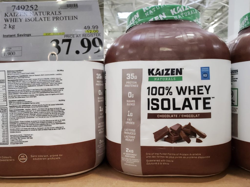 749252 KAIZEN NATURALS WHEY ISOLATE PROTEN 2 KG 12 00 INSTANT SAVINGS