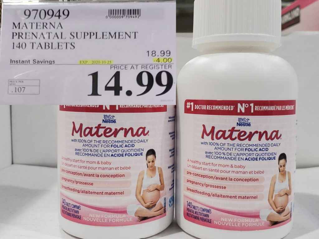 970949 MATERNA PRENATAL SUPPLEMENT 140 TABLETS 4 00 INSTANT SAVINGS