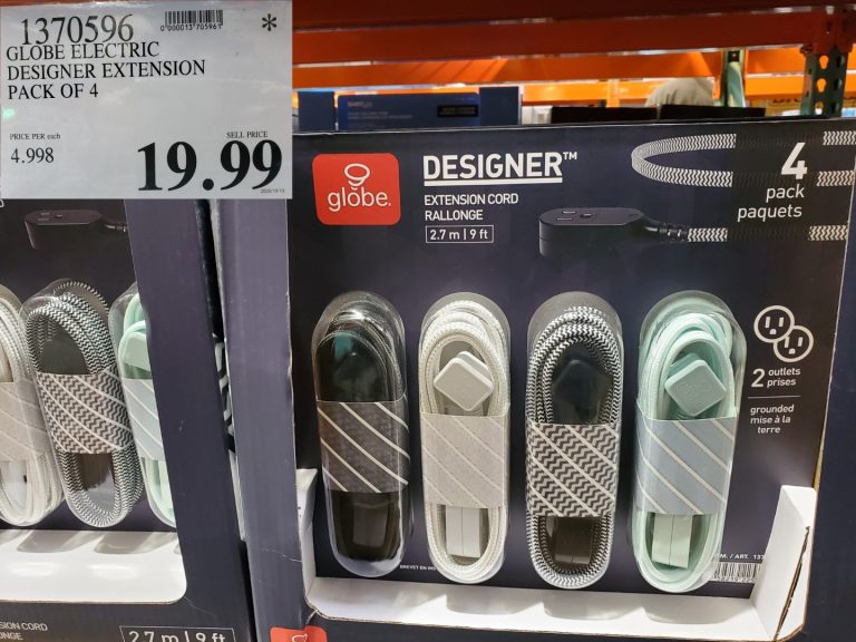 1370596 GLOBE ELECTRIC DESIGNER EXTENSION PACK OF 4 19 99 Costco East