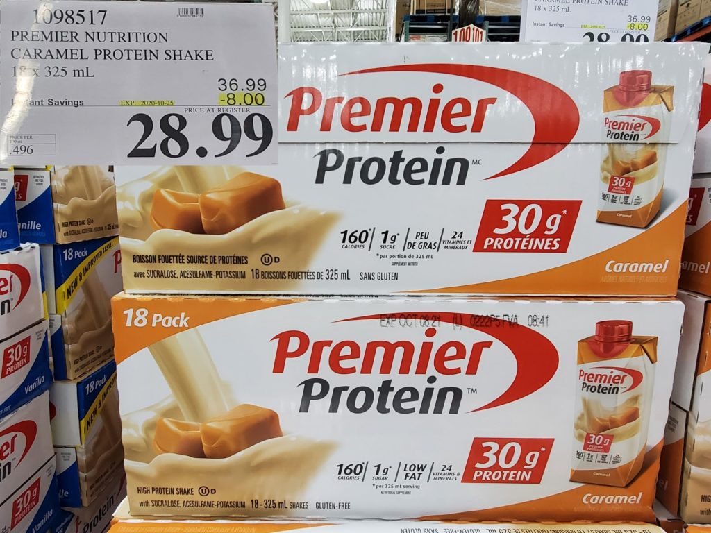 1098517 PREMIER NUTRITION CARAMEL PROTEIN SHAKE 18 x 325 mL 8 00