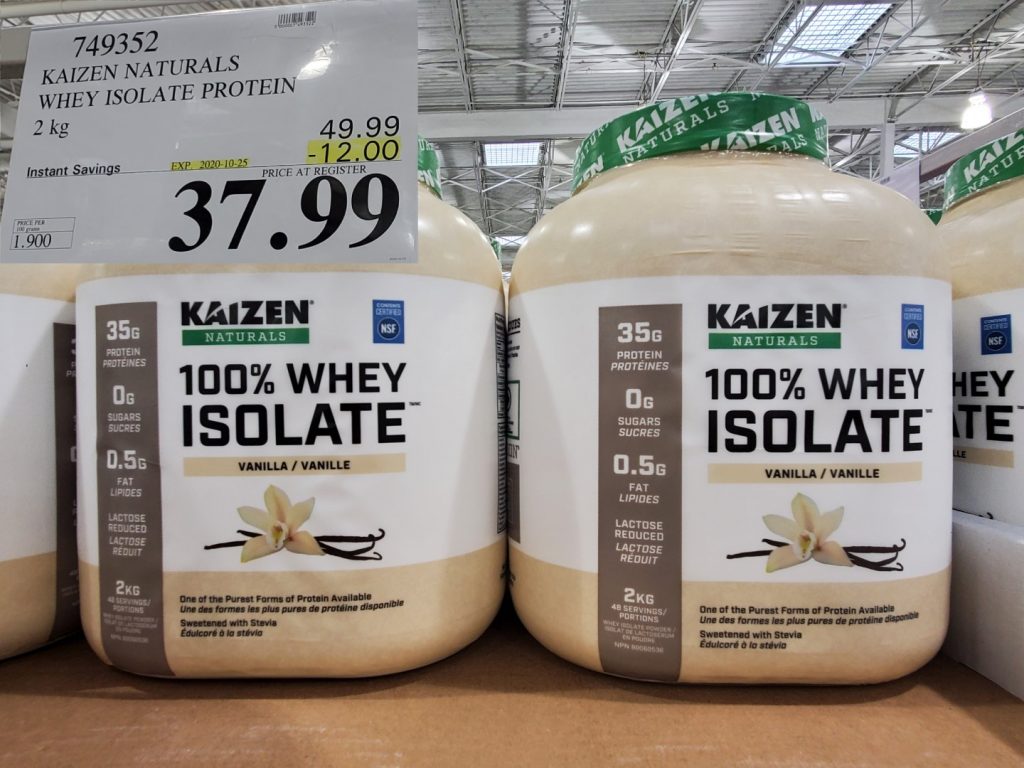 749352 KAIZEN NATURALS WHEY ISOLATE PROTEIN 2 KG 12 00 INSTANT SAVINGS