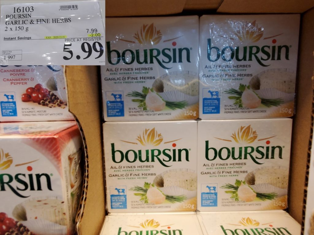 16103 BOURSIN GARLIC FINE HERBS 2 X 150 G 2 00 INSTANT SAVINGS EXPIRES