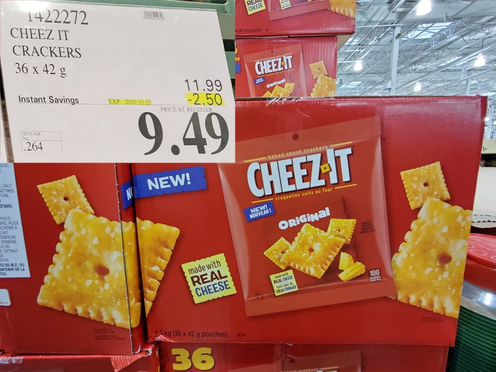 1422272 Cheez It Crackers 36 X 42 G 2 50 Instant Savings Expires On 