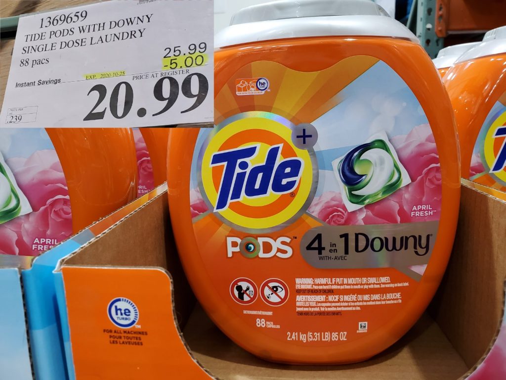 1369659 TIDE PODS WITH DOWNY SINGLE DOSE LAUNDRY 88 pacs 5 00 INSTANT
