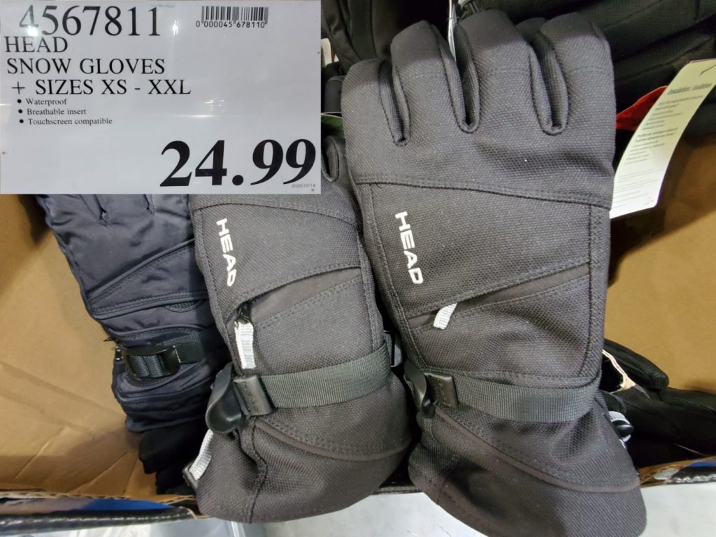 4567811 HEAD SNOW GLOVES SIZES XS XXL 24 99 Costco East Fan Blog