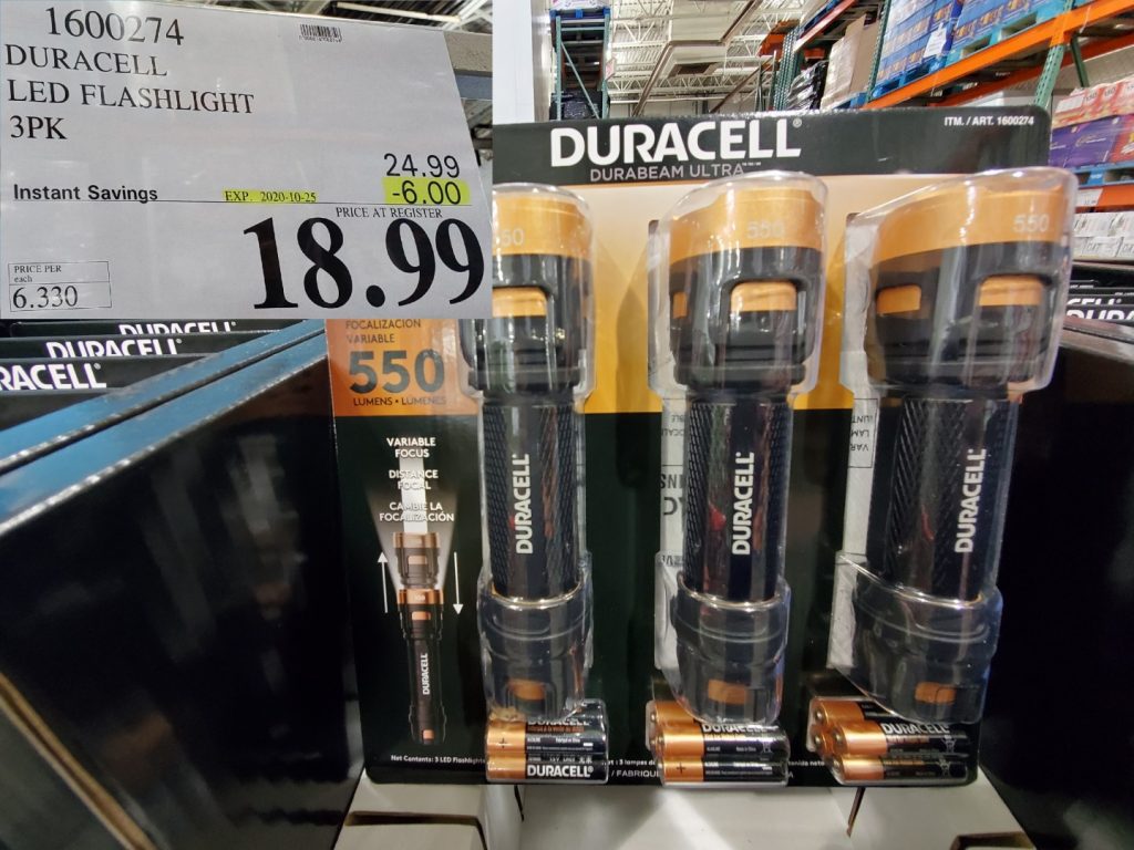 1600274 DURACELL LED FLASHLIGHT 3PK 6 00 INSTANT SAVINGS EXPIRES ON