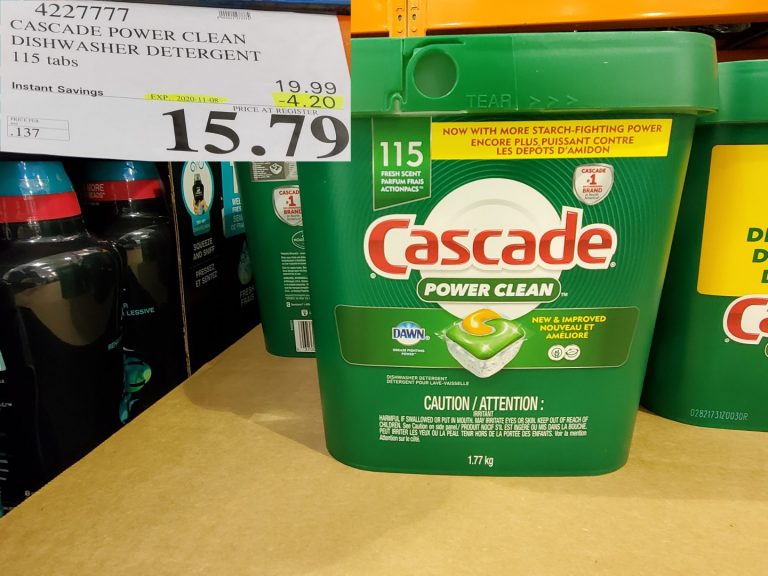 4227777 CASCADE POWER CLEAN DISHWASHER DETERGENT 115 tabs 4 20 INSTANT