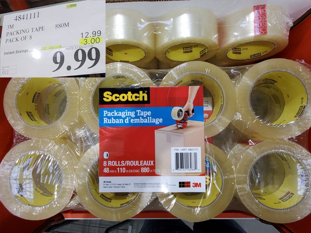 4841111 3M PACKING TAPE 880M PACK OF 8 3 00 INSTANT SAVINGS EXPIRES ON