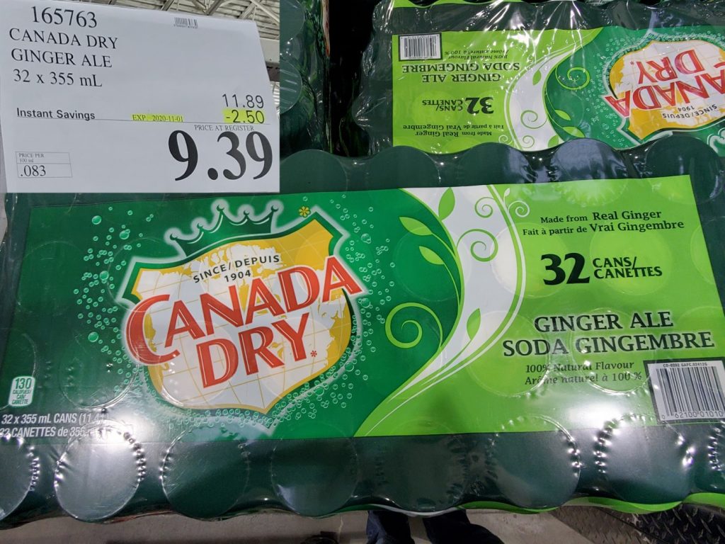 165763 CANADA DRY GINGER ALE 32 X 355 ML 2 50 INSTANT SAVINGS EXPIRES