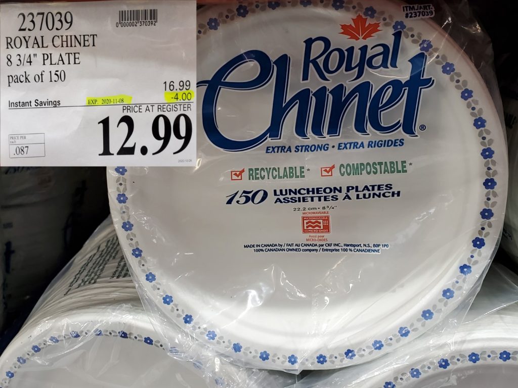 237039 ROYAL 8 3 4 PLATE PACK OF 150 4 00 INSTANT SAVINGS