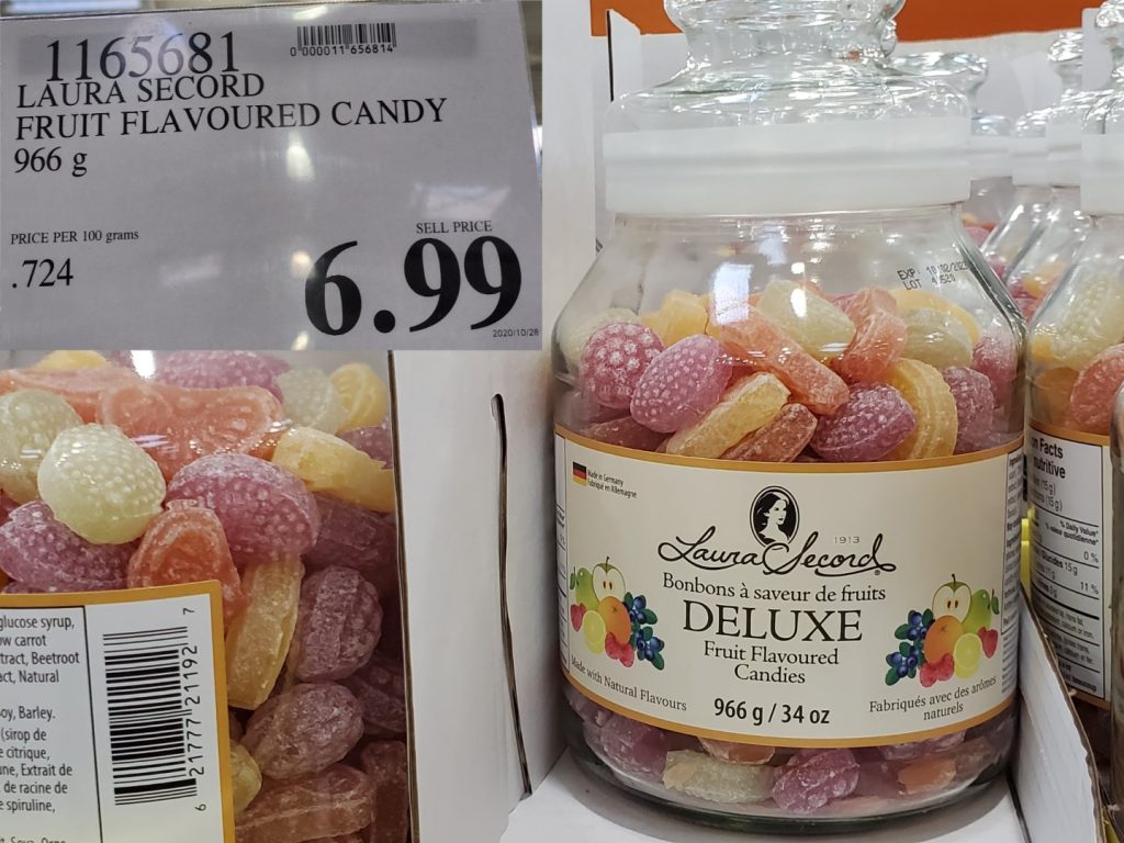 1165681 LAURA SECORD FRUIT FLAVOURED CANDY 966 G 6 99 Costco East Fan