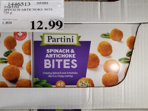partini spinach & artichoke bites